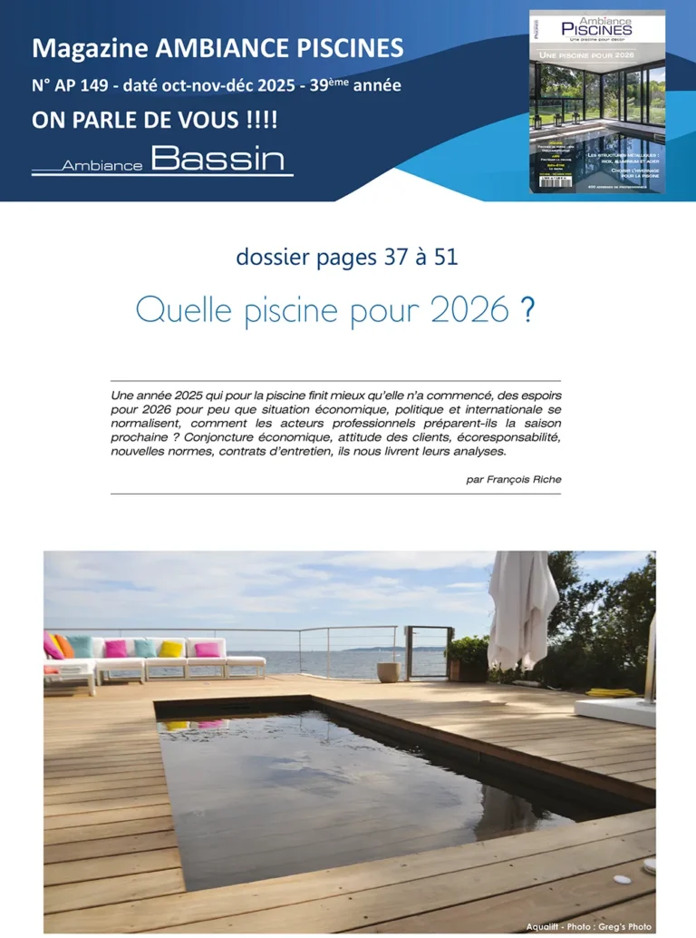 Magazine Ambiance Piscine - Octobre / décembre 2025