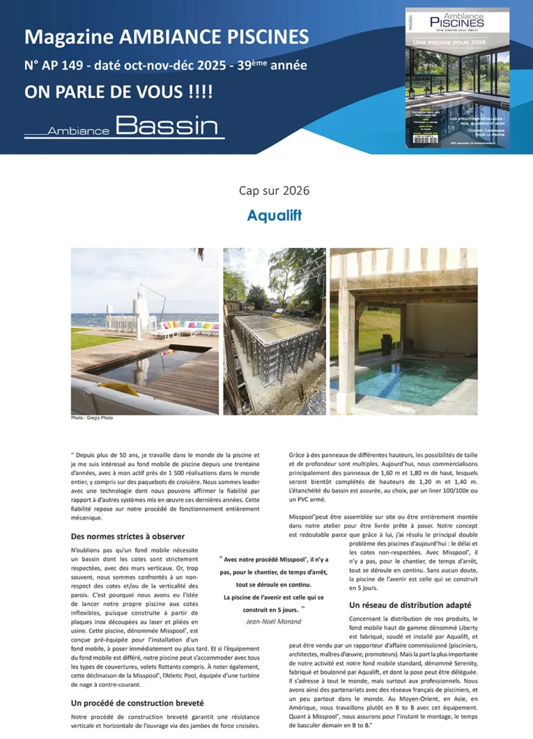 Magazine Ambiance Piscine - Octobre / décembre 2025
